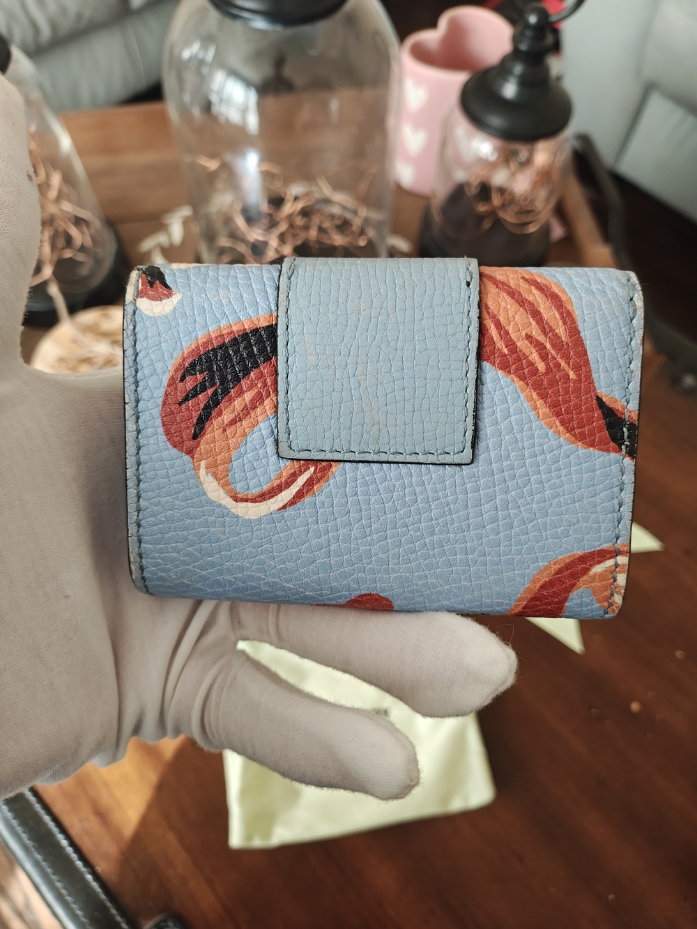 Burberry Chesham LTD Floral Print Leather Compact Wallet. - Picture 8 of 9